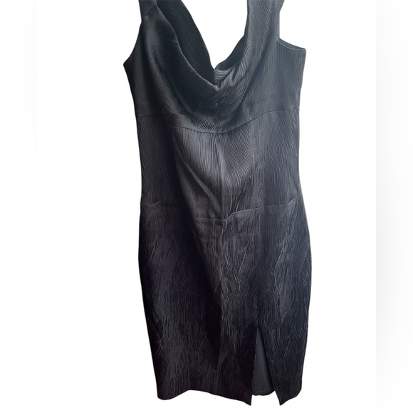 Black Halo Women’s Textured‎ Jackie O Black Knee Length Sheath Dress Size 10 - Picture 2 of 8